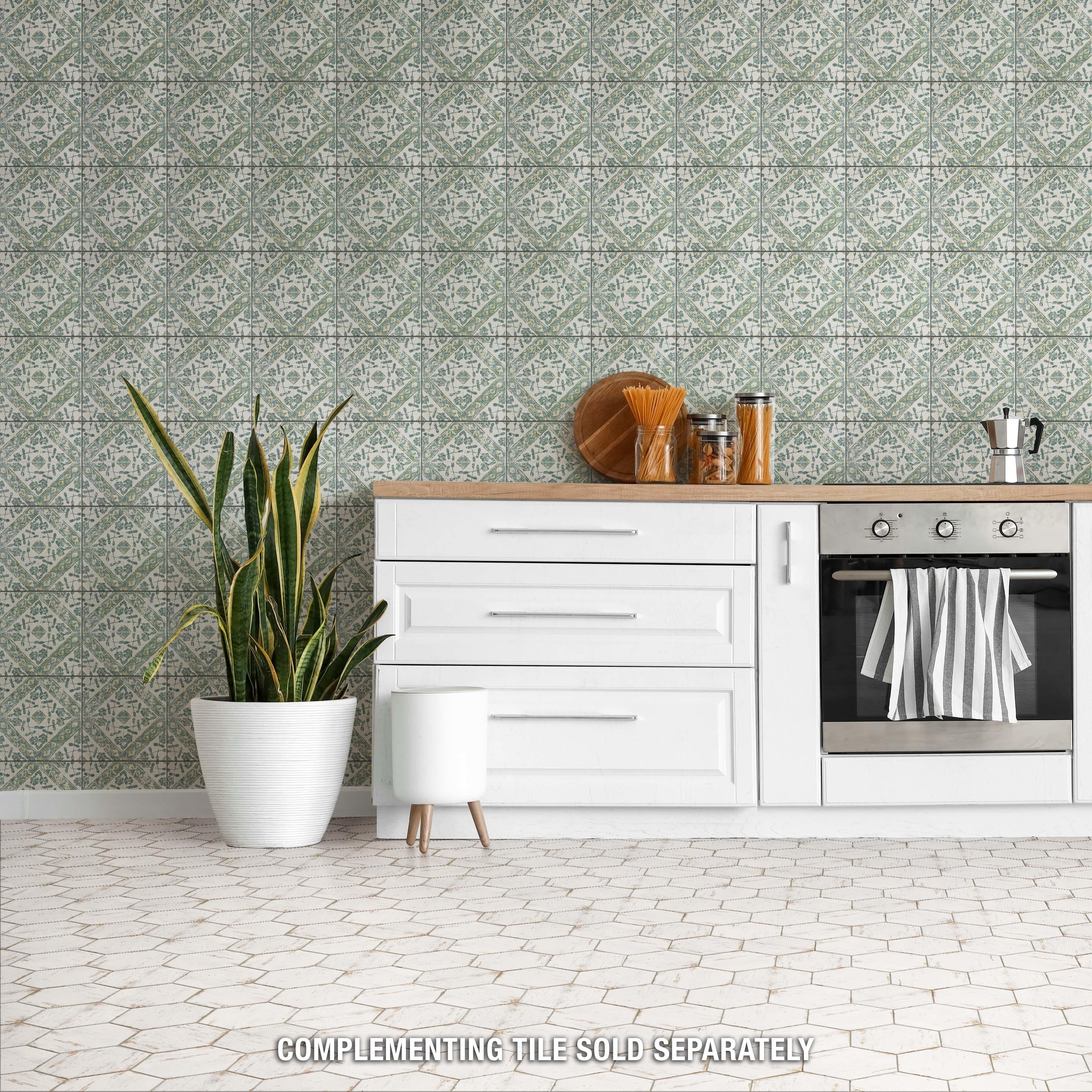 Somertile 12.75X12.75 Inch Clinker Retro Blanco Bergenia Quarry Floor And Wall Tile 6 Tiles 7.04 Sqft.