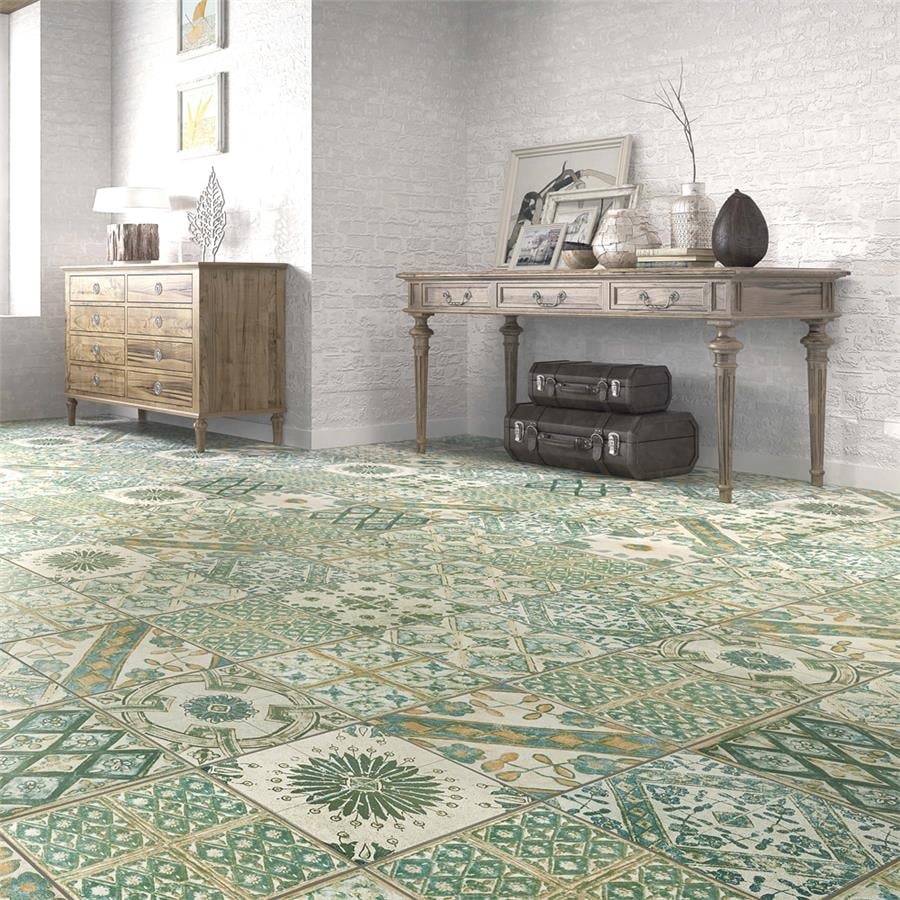 Somertile 12.75X12.75 Inch Clinker Retro Blanco Dafodil Quarry Floor And Wall Tile 6 Tiles 7.04 Sqft.