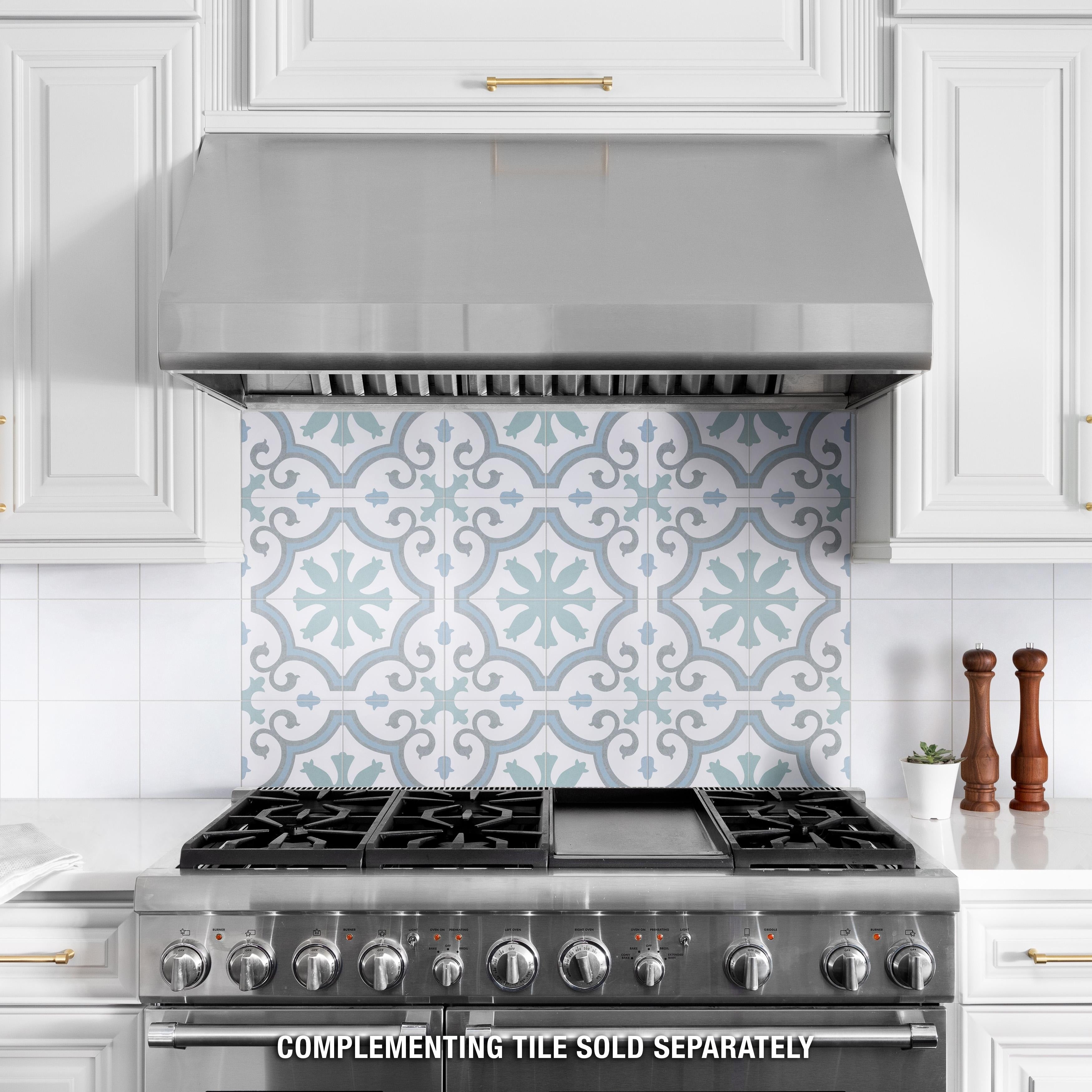 Somertile 9.75X9.75 Inch Garrone Aqua Porcelain Floor And Wall Tile 16 Tiles 10.76 Sqft.
