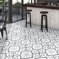Somertile 9.75X9.75 Inch Garrone Grey Porcelain Floor And Wall Tile 16 Tiles 10.76 Sqft.