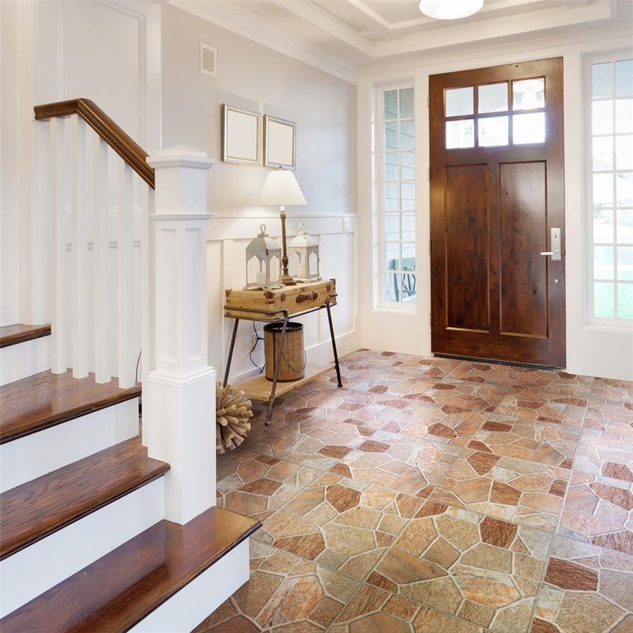 Somertile 17.75 X 17.75 Inch River Basin Beige Ceramic Floor And Wall Tile 10 Tiles 22.5 Sqft.