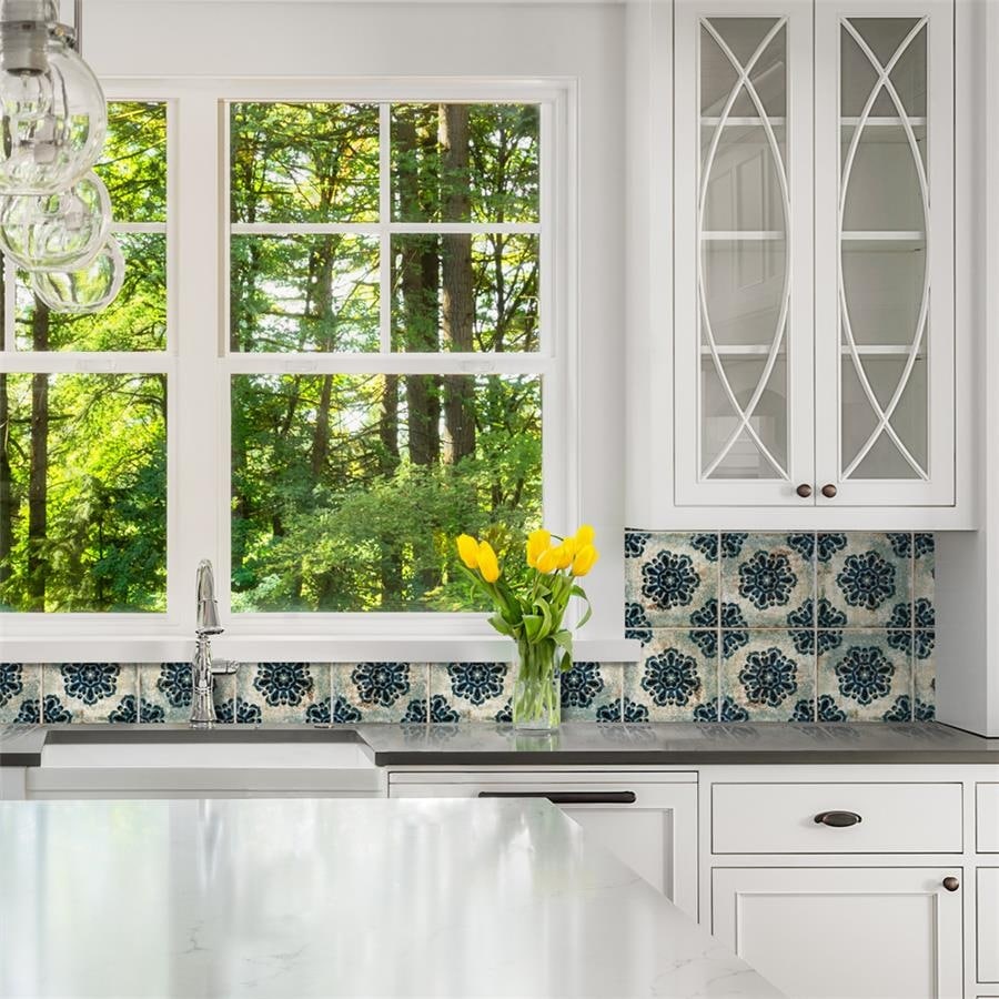 Somertile 7.875X7.875 Inch Tuscani Decor Vechio Ceramic Wall Tile 25 Tiles 11.29 Sqft.