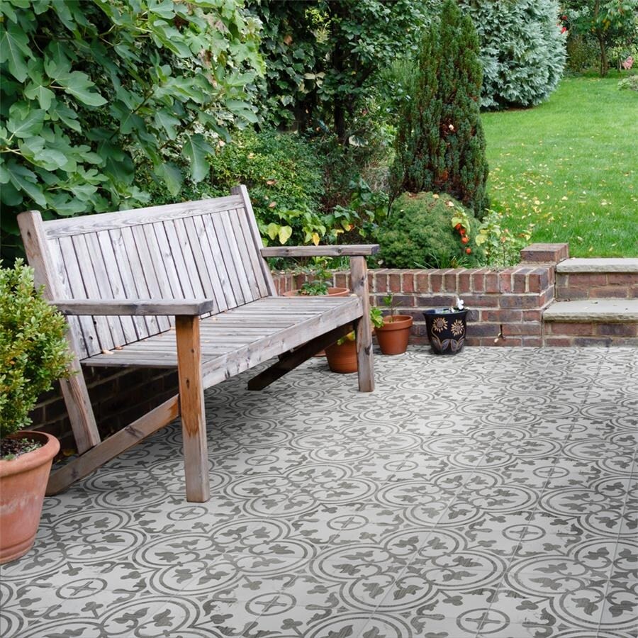 Somertile Arte Loire Silver 9 3 4 X9 3 4 Porcelain F W Tile