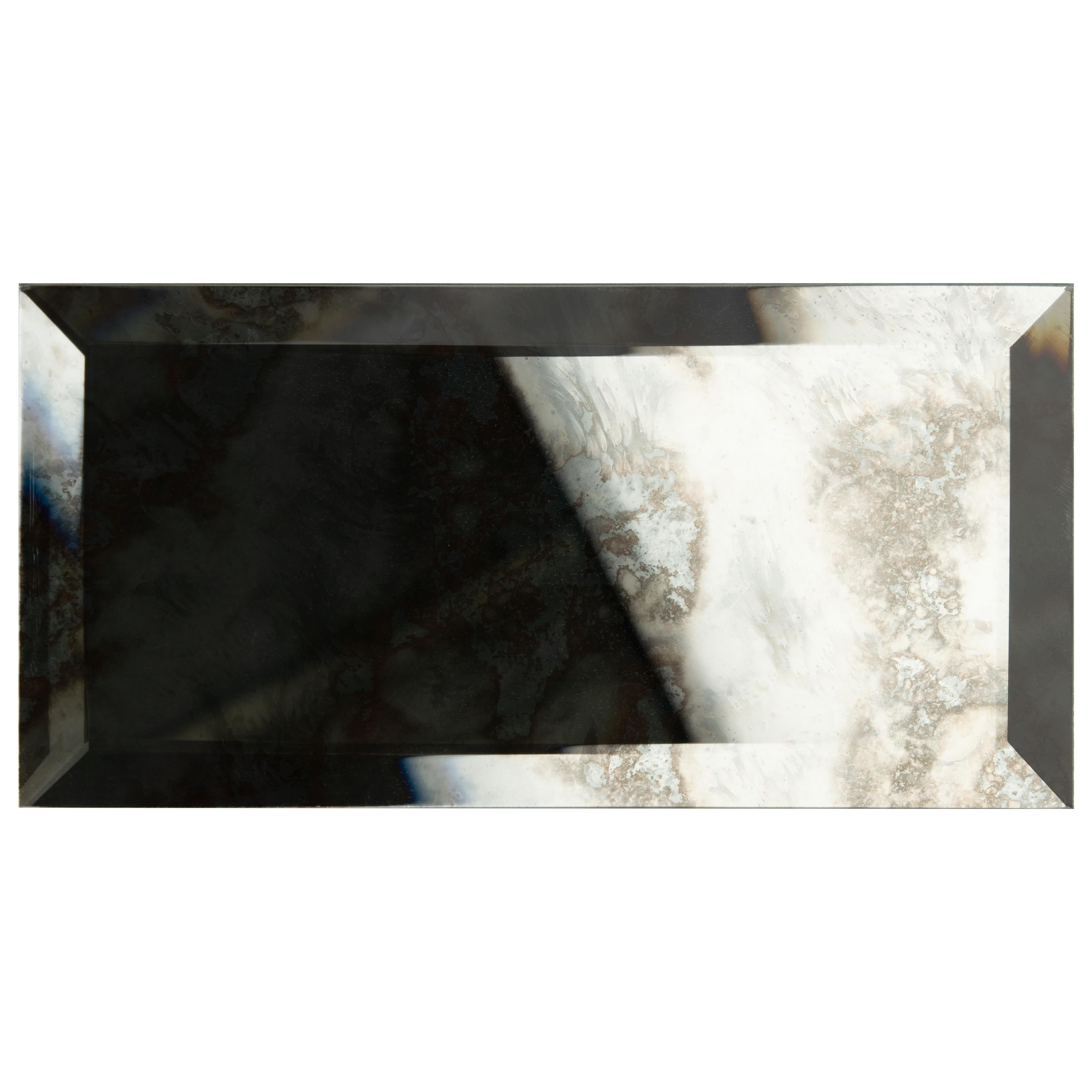 Somertile 2.875X5.875 Inch Luster Beveled Antique Mirror Glass Wall Tile 80 Tiles 10.95 Sqft. Case