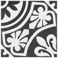 Somertile 9.75X9.75 Inch Mali Tiena Black Porcelain Floor And Wall Tile 16 Tiles 10.76 Sqft.