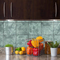 Somertile 7.875X7.875 Inch Aureole Sea Green Ceramic Wall Tile. 25 Tiles 11.29 Sqft.