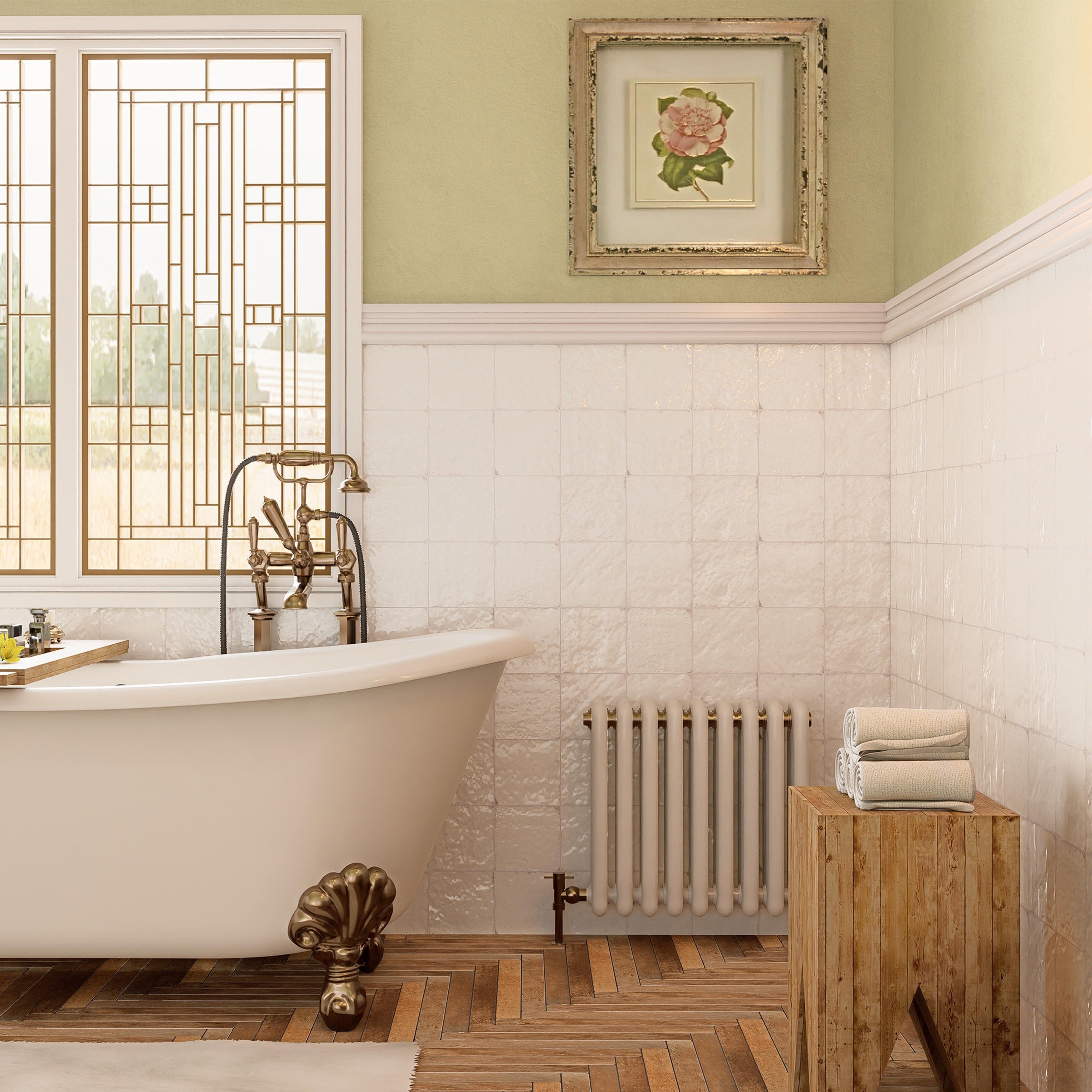 Merola Tile Mayolica White 5 7 8 X 5 7 8 Ceramic Wall Tile