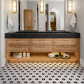 Somertile 10.25X11.75 Inch Victorian Hex White With Flower Porcelain Mosaic Floor And Wall Tile 10 Tiles 8.54 Sqft.
