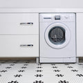 Somertile 10.25X11.75 Inch Victorian Hex White With Snowflake Porcelain Mosaic Floor And Wall Tile 10 Tiles 8.54 Sqft.