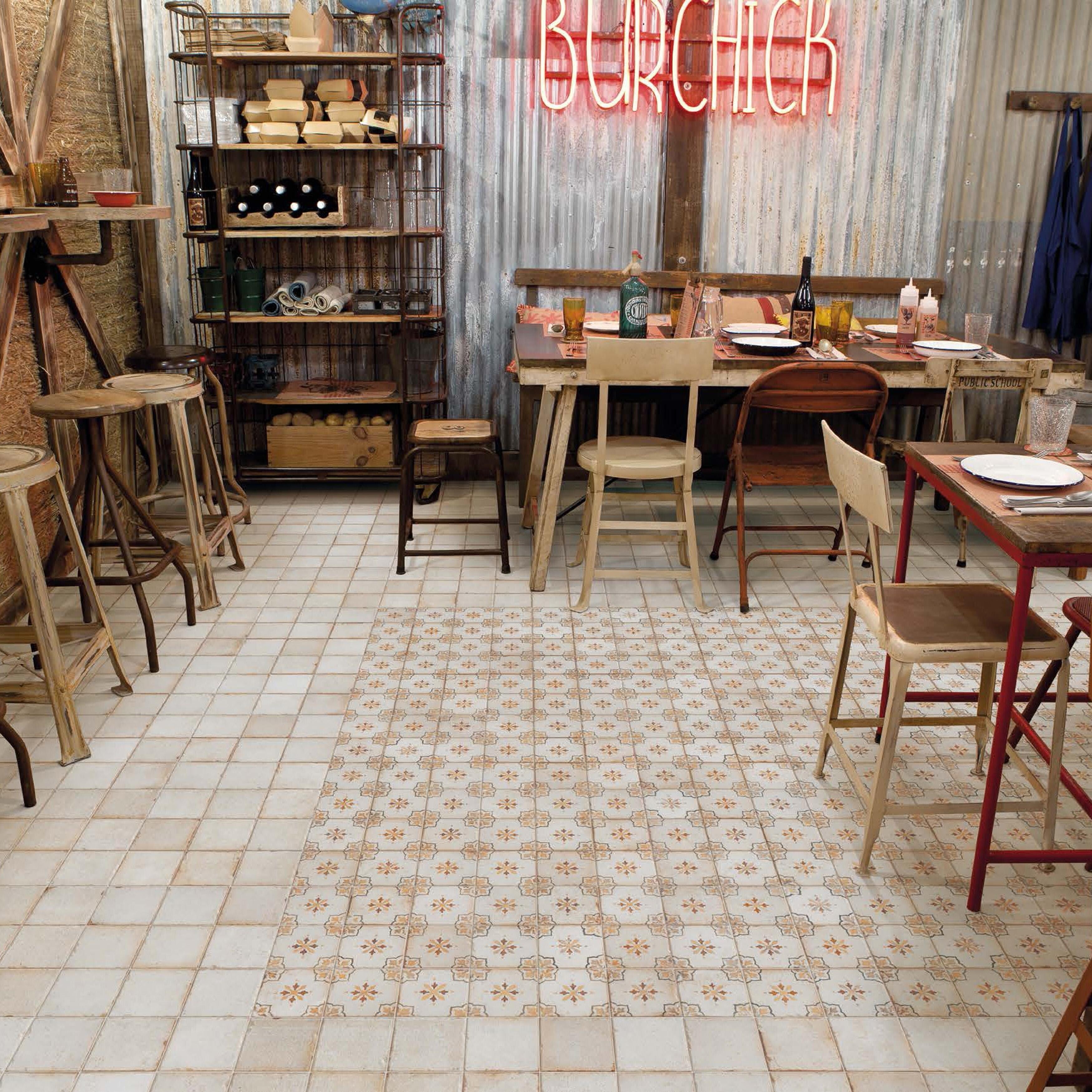 Somertile 13X13 Inch Aragon Marron Ceramic Floor And Wall Tile 10 Tiles 12.2 Sqft.