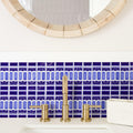 Somertile 11.5X13.125 Inch Modena Cobalt Blue Porcelain Mosaic Floor And Wall Tile 10 Tiles 10.7 Sqft.