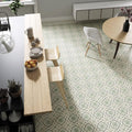 Somertile 9.75 X 9.75 Inch Postre Green Porcelain Floor Wall Tile 16 Tiles 11.11 Sqft.