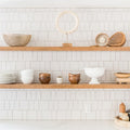 Somertile 5.125X5.125 Inch Nove Blanco Viejo Square Ceramic Wall Tile 30 Tiles 6.02 Sqft.