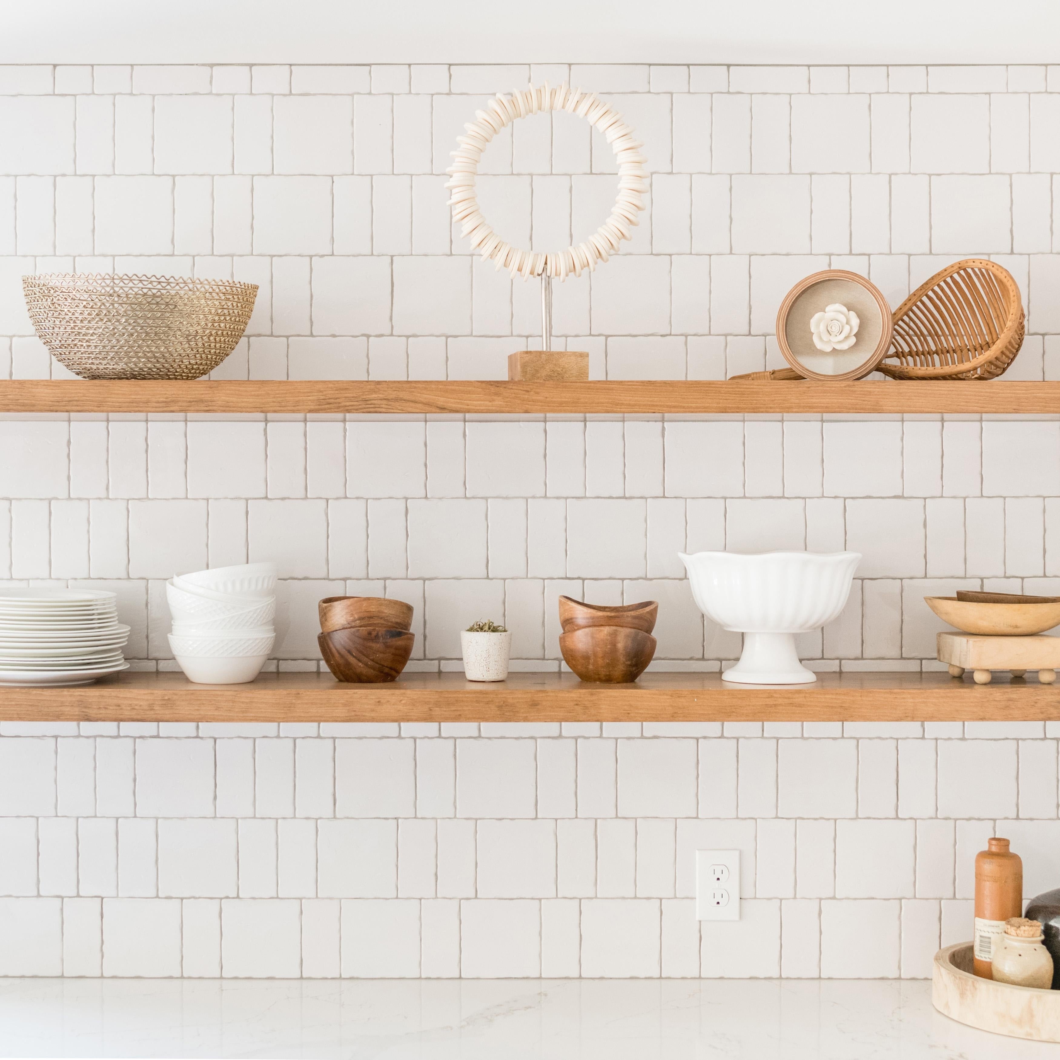 Somertile 2.5X5.125 Inch Nove Blanco Viejo Subway Ceramic Wall Tile 60 Tiles 6.16 Sqft.