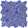 Somertile 11X11 Inch Quarry Blue Cloud Porcelain Mosaic Floor And Wall Tile 10 Tiles 8.4 Sqft.