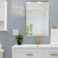 Merola Tile Pescado Glossy Pale Blue 12 X 12 1 2 Porcelain Floor And Wall Tile