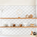 Somertile 8X8 Inch Morocco Provenzale White Porcelain Floor And Wall Tile 16 Tiles 4.32 Sqft.