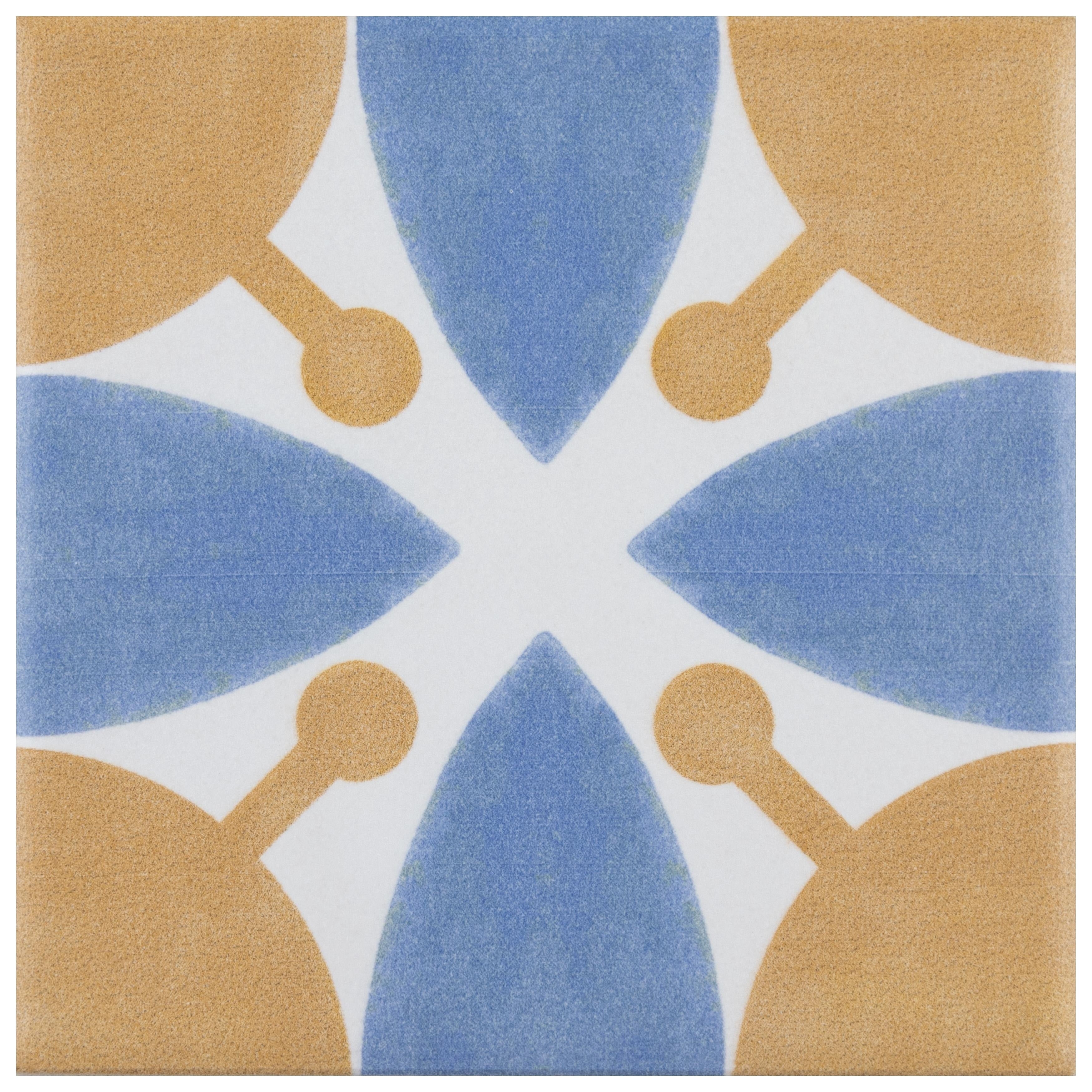 Somertile Revival Leaf Mini 4X4 Inch Ceramic Floor And Wall Tile 27 Tiles 3.29 Sqft. Case