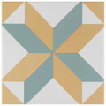 Somertile 7.75X7.75 Inch Renaissance Pattern Ceramic Floor And Wall Tile 25 Tiles 11 Sqft.