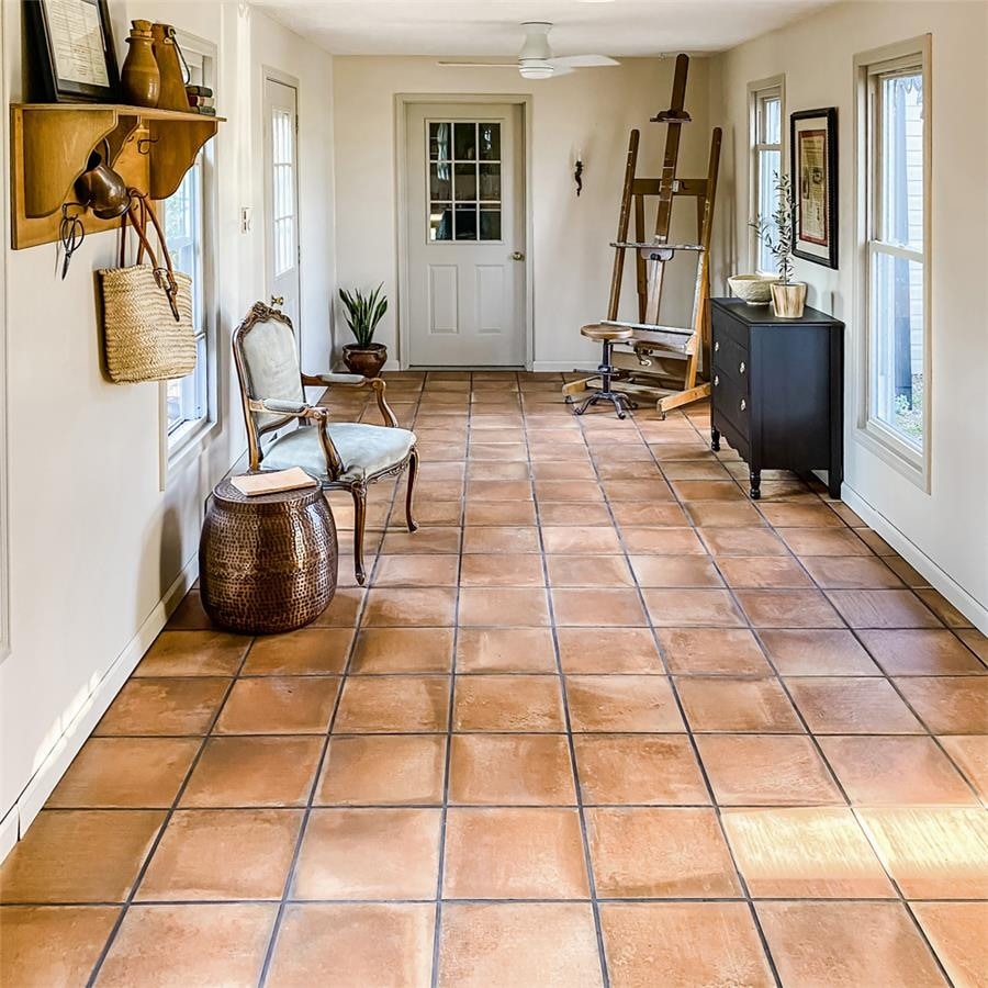 Somertile 13X13 Inch Rustique Cotto Porcelain Floor And Wall Tile 12 Tiles 14.6 Sqft.