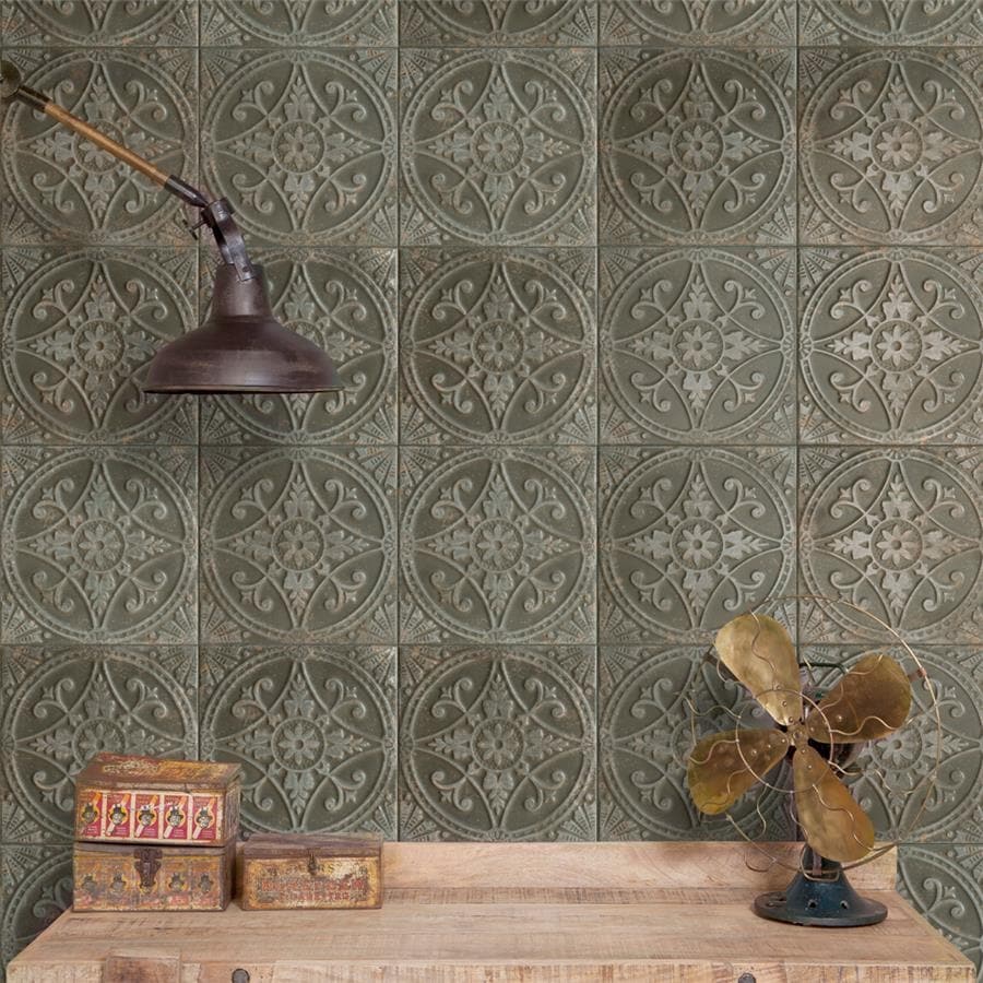 Somertile 13X13 Inch Cantabria Nero Ceramic Floor And Wall Tile 10 Tiles 12.2 Sqft.