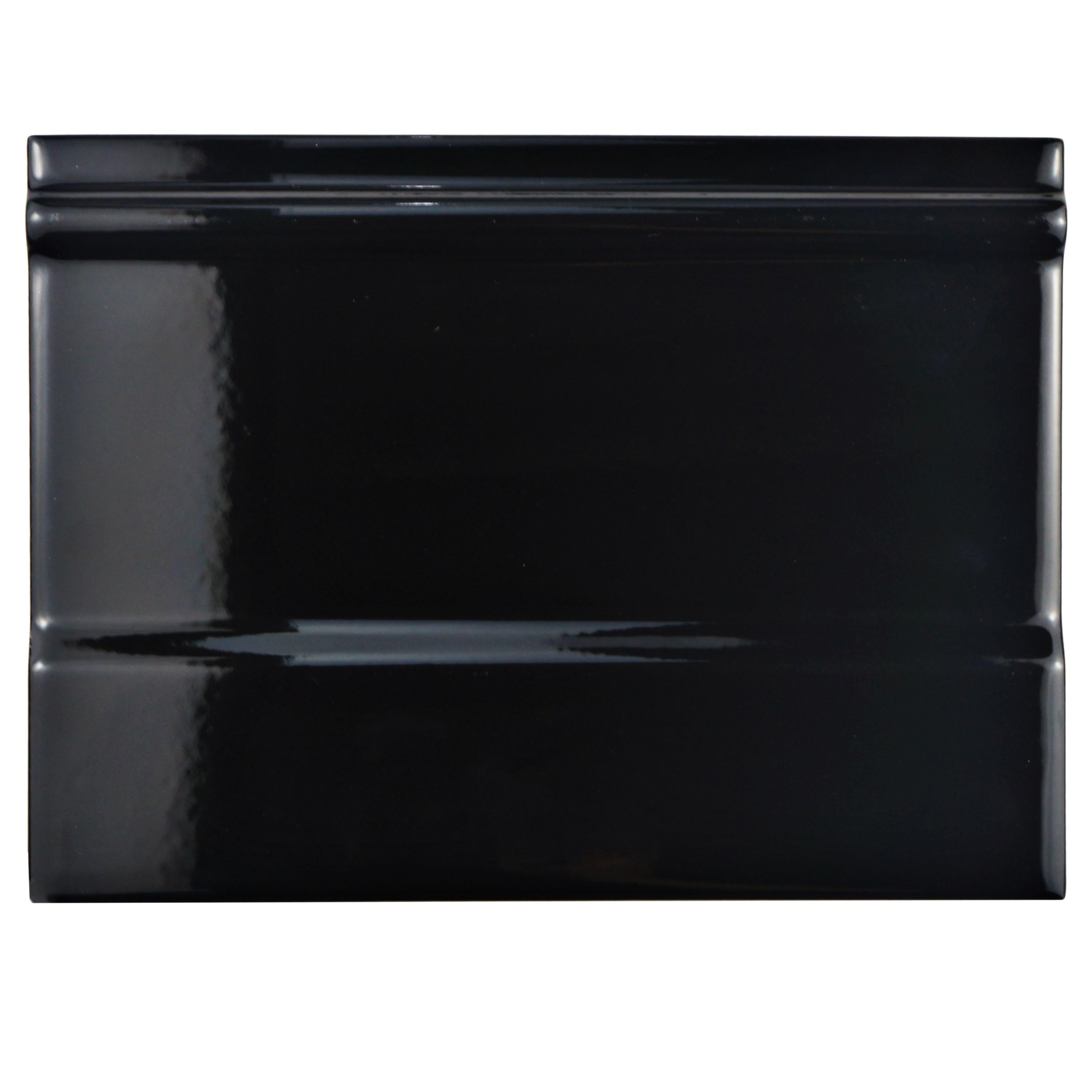 Somertile 5.88X7.88 Inch Thera Nero Zocolo Structural Base Ceramic Trim Wall Tile 26 Tiles