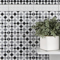 Somertile 7.88 X 7.88 Inch Hispalence Giralda Checker Ceramic Wall Tile 25 Tiles 10.75 Sqft.