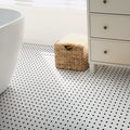 Somertile 12.5X12.5 Inch Spiral Black And White Porcelain Mosaic Floor And Wall Tile 10 Tiles 11.1 Sqft.