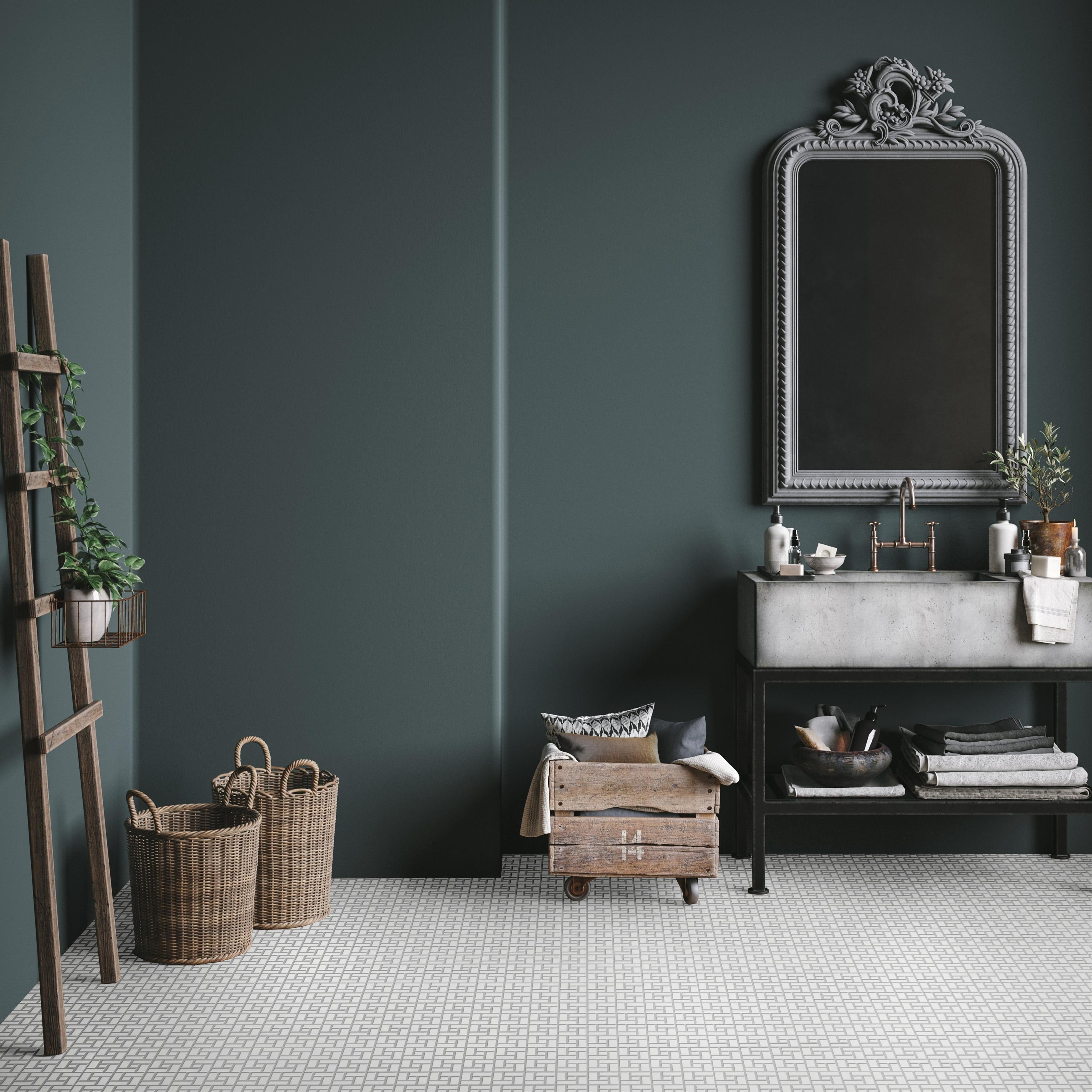 Somertile 12.5X12.5 Inch Spiral Matte White And Glossy White Porcelain Mosaic Floor And Wall Tile 10 Tiles 11.07 Sqft.