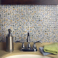 Somertile 12X12 Inch Spring Flora Porcelain Mosaic Floor And Wall Tile 10 Tiles 10.21 Sqft.