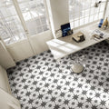 Somertile 9.75X9.75 Inch Cilento Nero Porcelain Floor And Wall Tile 16 Tiles 10.76 Sqft.