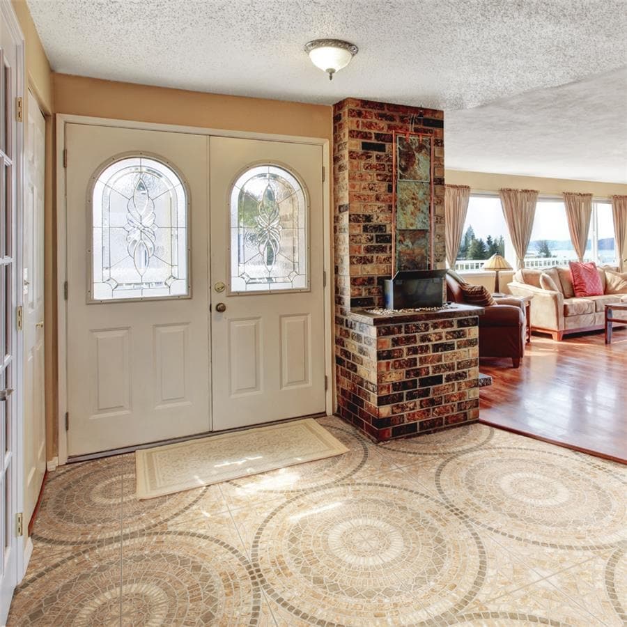 Somertile 17.75X17.75 Inch Terrae Beige Ceramic Floor And Wall Tile 10 Tiles 21.85 Sqft.