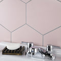 Somertile 8.63 X 9.88 Inch Textilis Basic Hex Rose Porcelain Floor And Wall Tile 25 Tiles 11.56 Sqft.