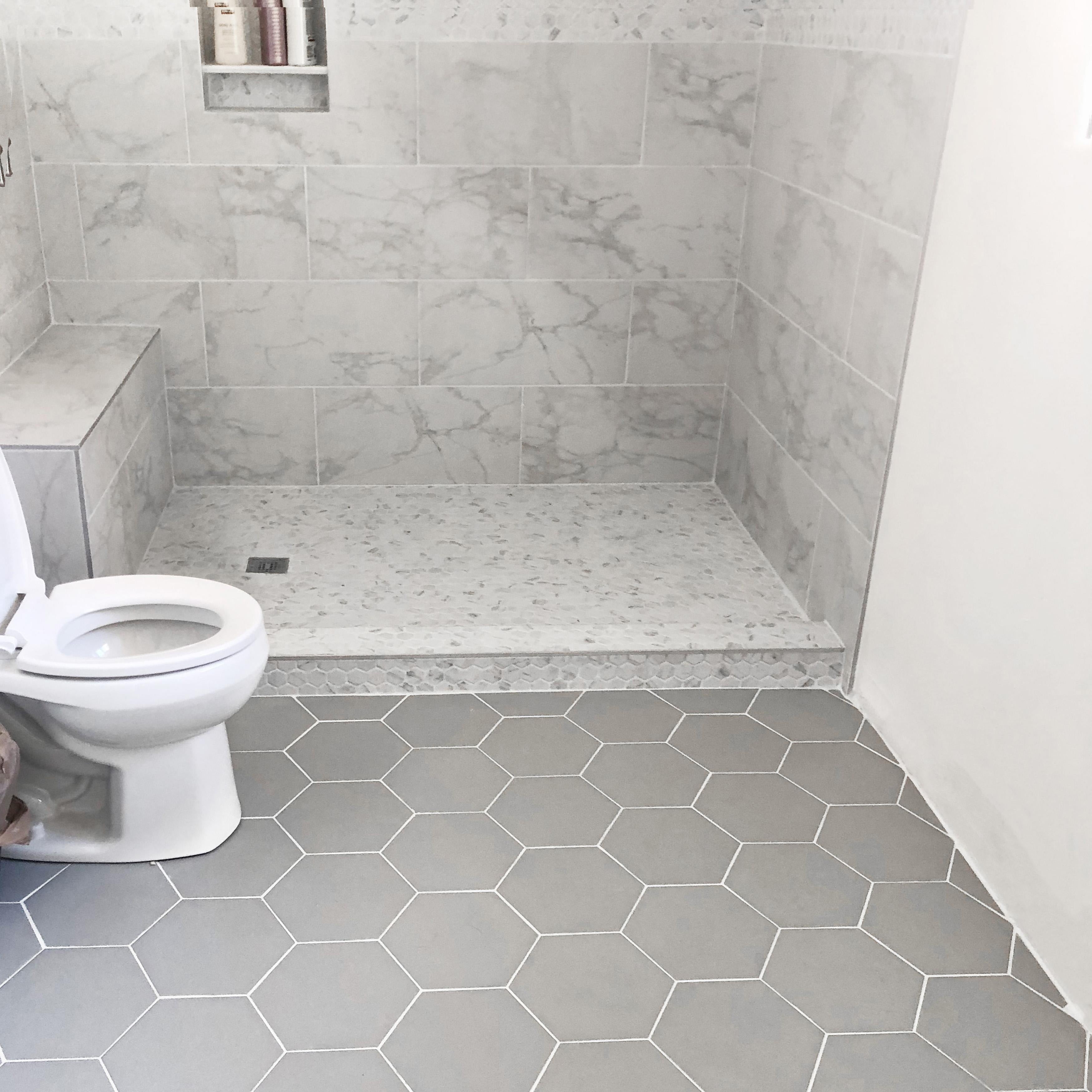 Somertile 8.625X9.875 Inch Textilis Silver Hex Porcelain Floor And Wall Tile 25 Tiles 11.19 Sqft.