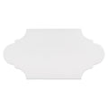 Somertile 6.375X12.875 Inch Textilis Provenzal Basic White Porcelain Floor And Wall Tile 20 Tiles 9.43 Sqft.