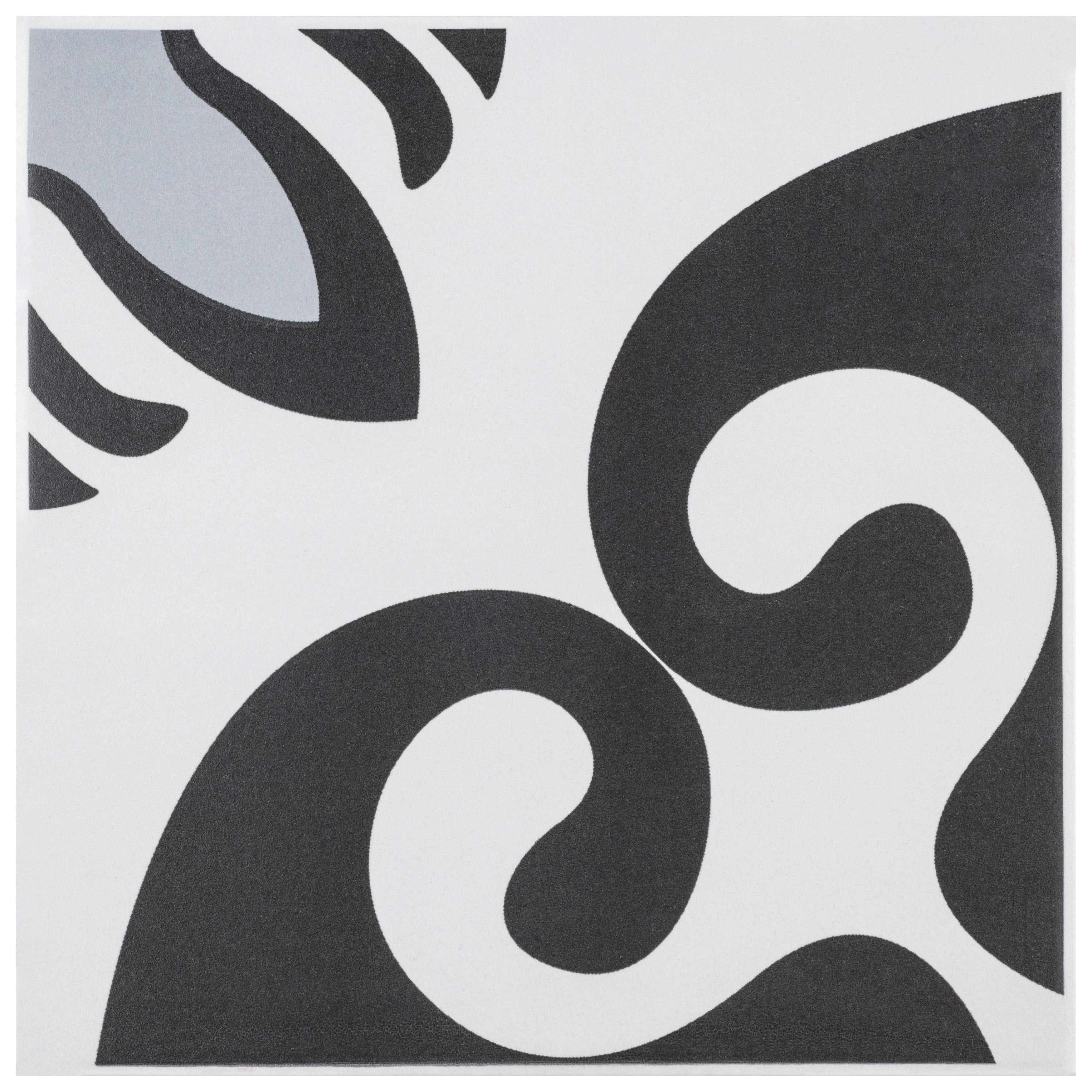 Somertile 7.75 X 7.75 Inch Casula White Ceramic Floor And Wall Tile 25 Tiles 11.11 Sqft.