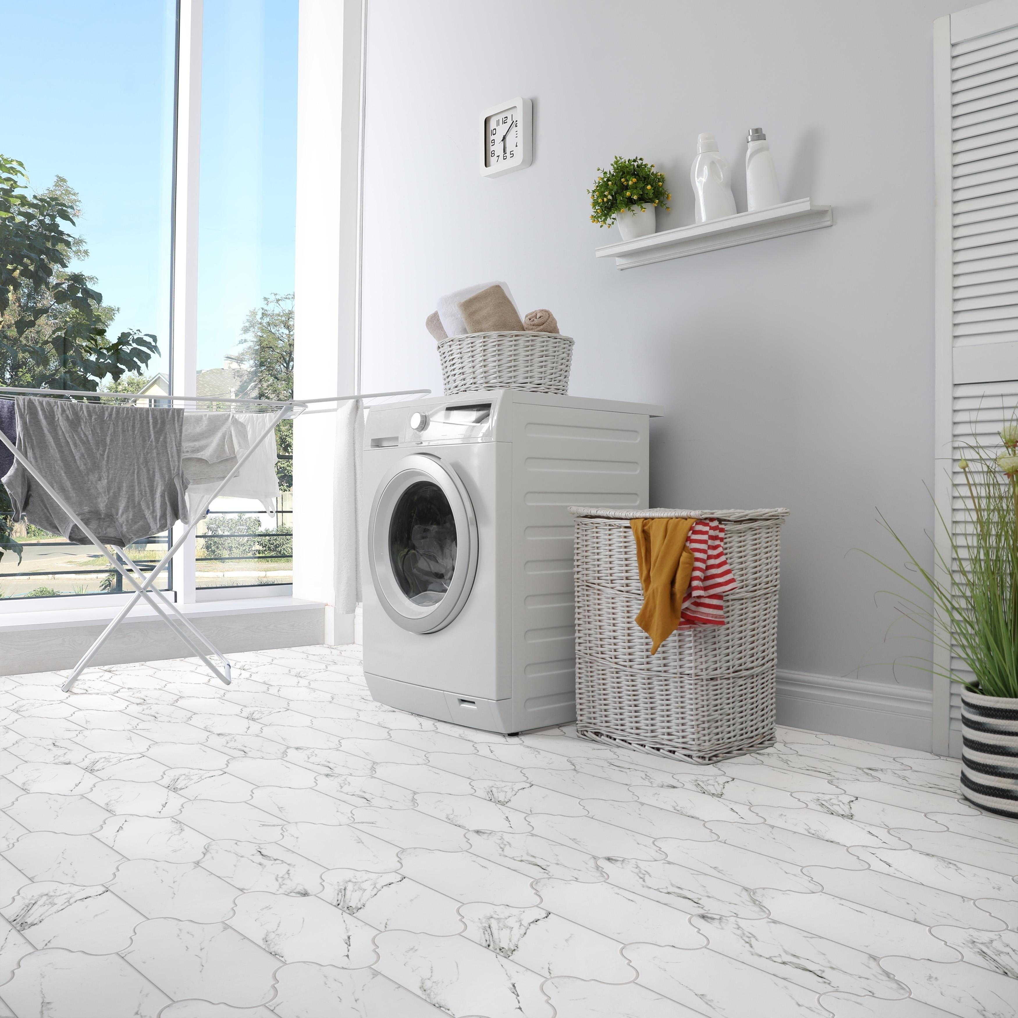 Somertile 6.375X12.875 Inch Intemporel Calacatta Provenzal Porcelain Floor And Wall Tile 20 Tiles 9.43 Sqft.