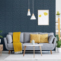 Somertile Tribeca 2 In. Hex Glacier Blue 11.13X12.63 Inch Porcelain Mosaic Tile 10 Tiles 9.96 Sqft. Case