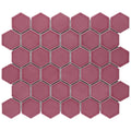 Somertile Tribeca 2 Hex Glossy Blush 11 1 8 In. X 12 5 8 In. X 7Mm Porcelain Mosaic Floor And Wall Tile 10 Tiles 9.96 Sqft.
