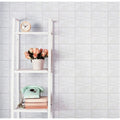 Somertile 7.75X7.75 Inch Triple Fronteira White Ceramic Wall Tile 25 Tiles 11 Sqft.