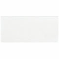 Somertile 3.5X7.75 Inch Thirties White Ceramic Bullnose Floor And Wall Trim Tile 5 Tiles