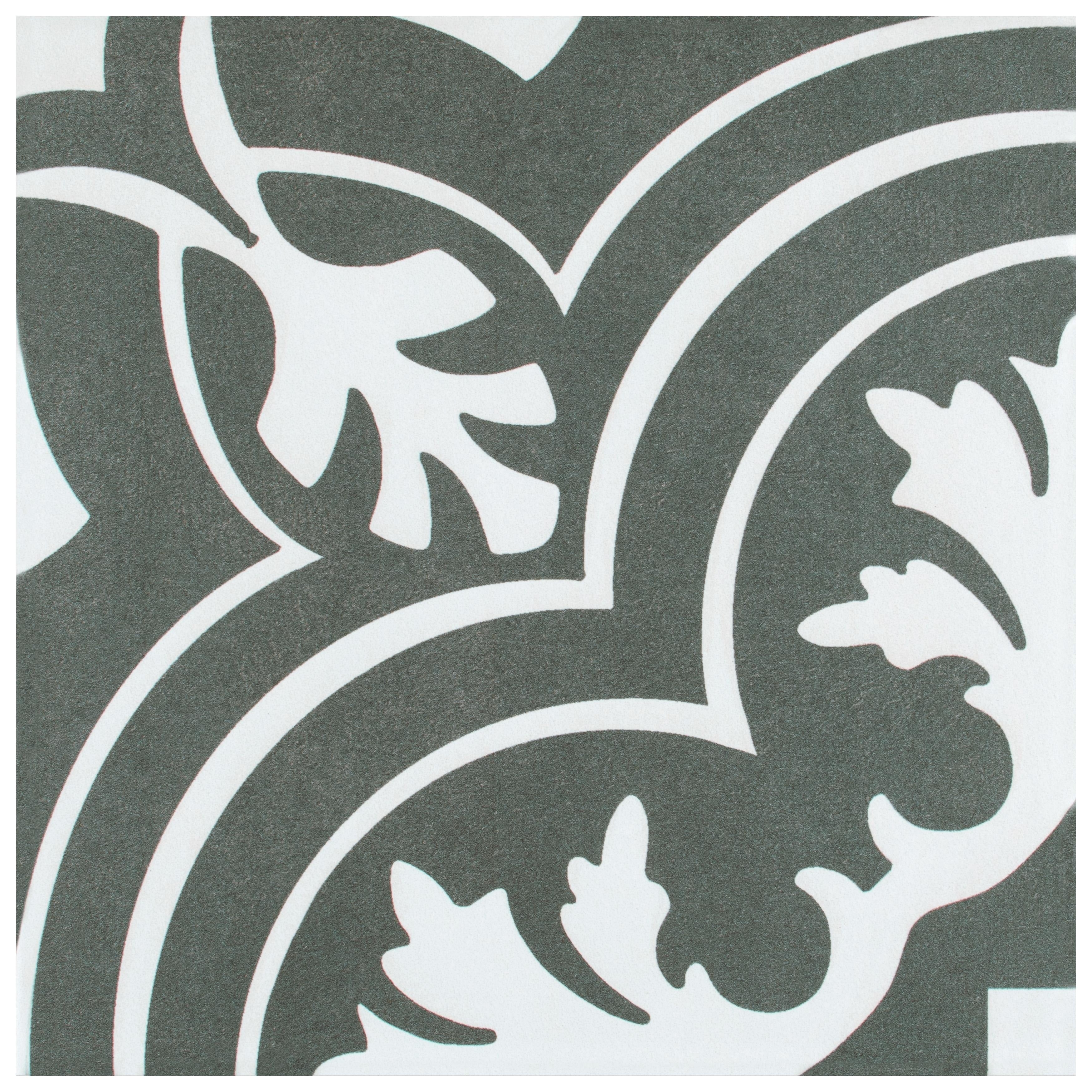 Somertile 7.75X7.75 Inch Thirties Classic Ceramic Floor And Wall Tile 25 Tiles 11 Sqft.