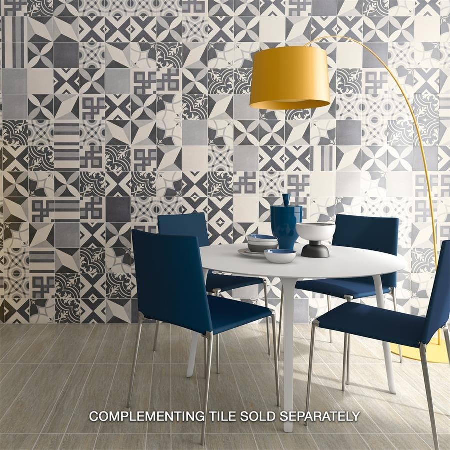 Somertile 7.75X7.75 Inch Thirties Corner Ceramic Floor And Wall Tile 25 Tiles 11 Sqft.
