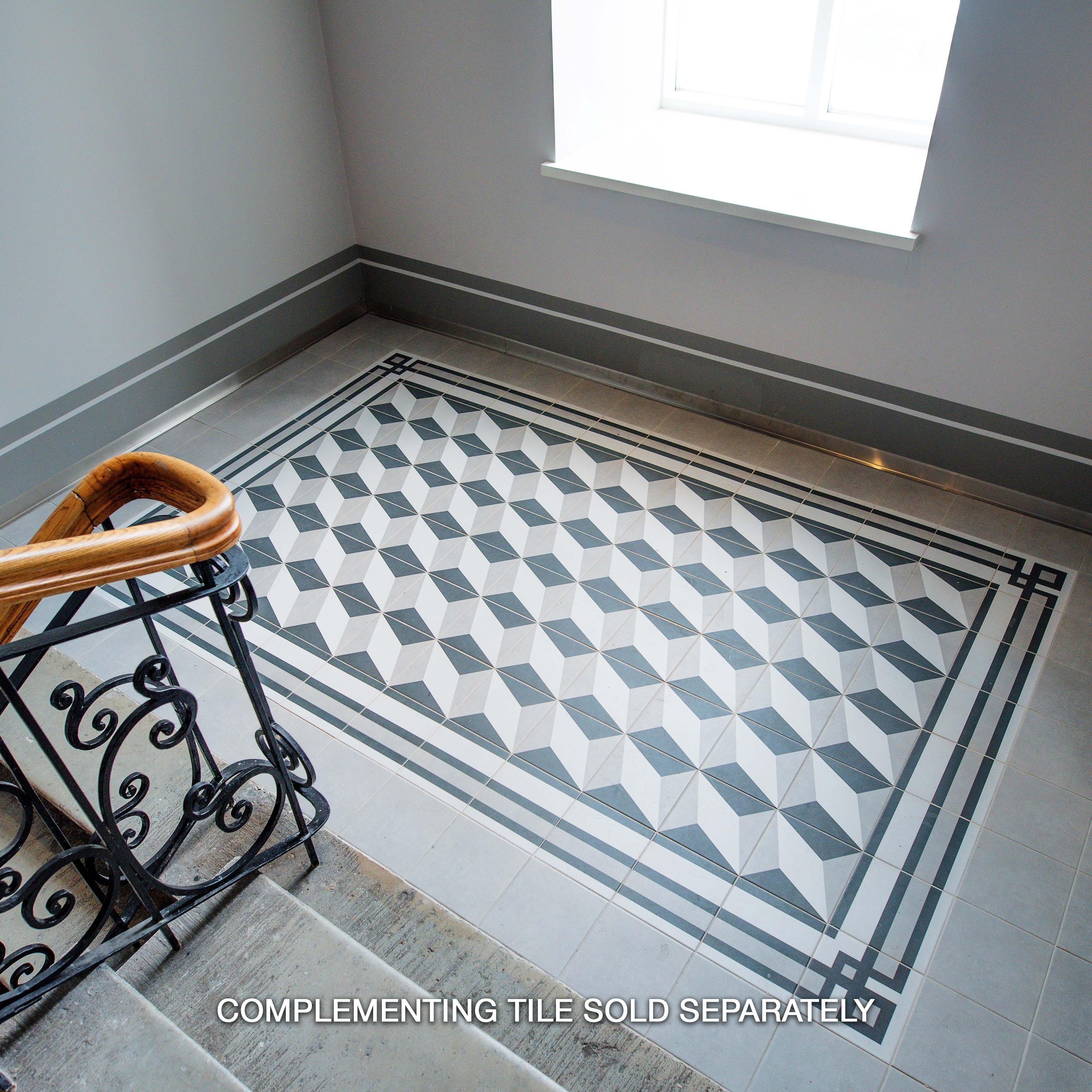 Somertile 7.75X7.75 Inch Thirties Frame Ceramic Floor And Wall Tile 25 Tiles 11 Sqft.