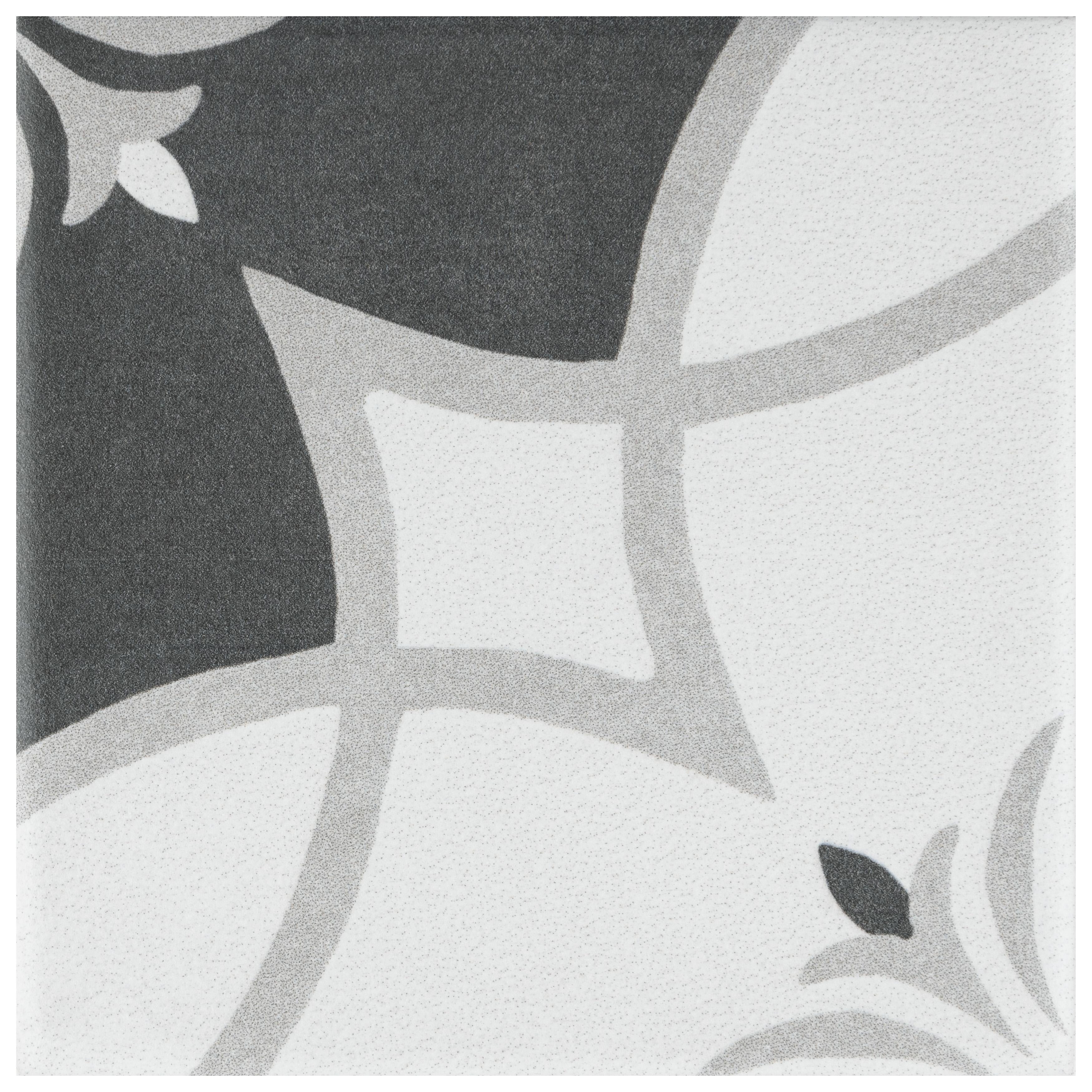 Somertile Twenties Crest Mini 4X4 Inch Ceramic Floor And Wall Tile 27 Tiles 3.29 Sqft. Case