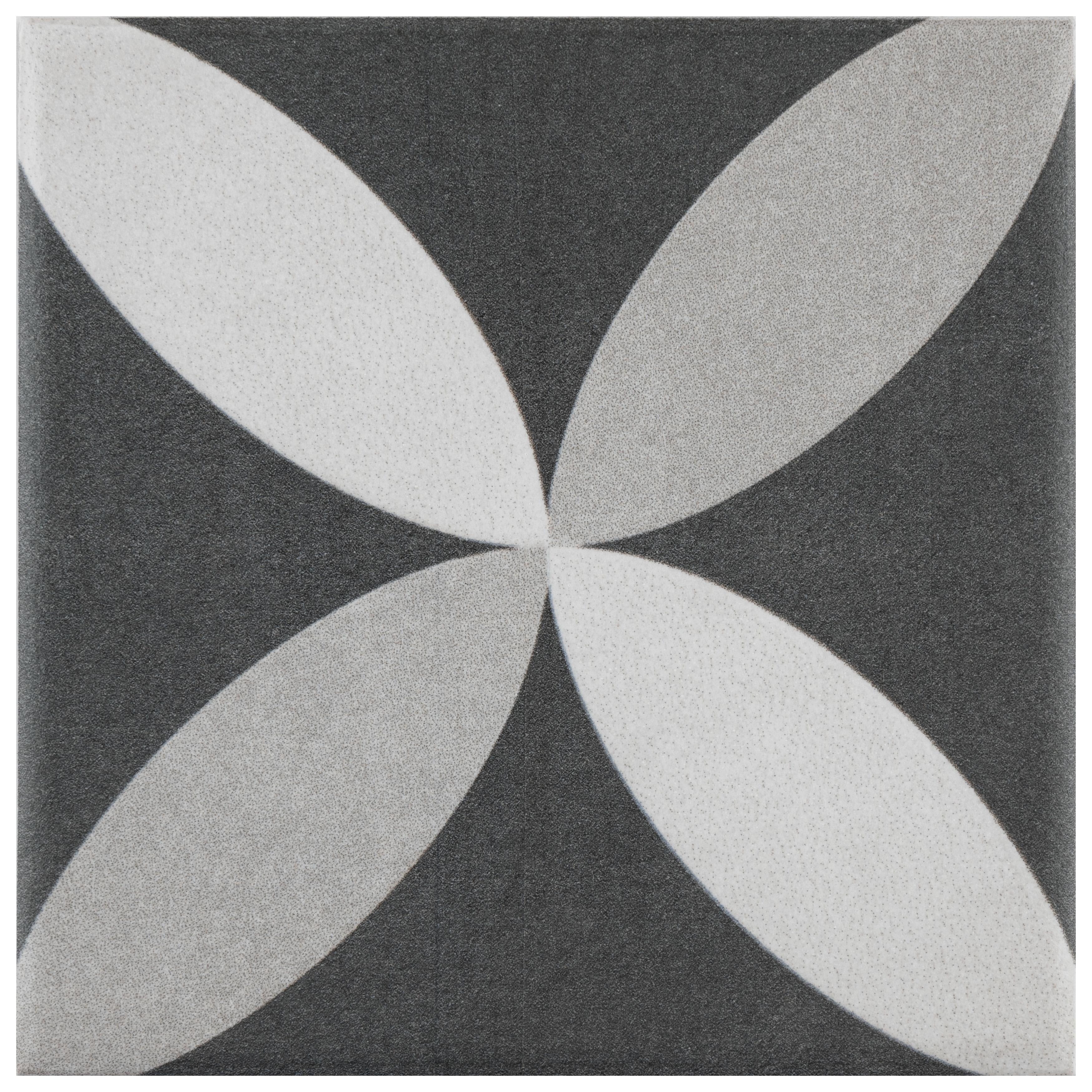 Somertile Twenties Petal Mini 4X4 Inch Ceramic Floor And Wall Tile 27 Tiles 3.29 Sqft. Case