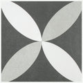 Somertile 7.75X7.75 Inch Thirties Petal Ceramic Floor And Wall Tile 25 Tiles 11 Sqft.