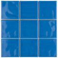 Somertile 3.875X3.875 Inch Curve Square Blue Sky Ceramic Wall Tile 90 Tiles 10.34 Sqft. Case