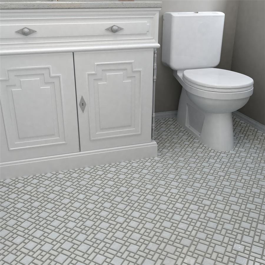Somertile 11.75X11.75 Inch Academy White Porcelain Floor And Wall Tile 10 Tiles 9.62 Sqft.
