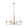 Merritt Collection Chandelier D35 H21.6 Lt 6 Weathered Dove Finish